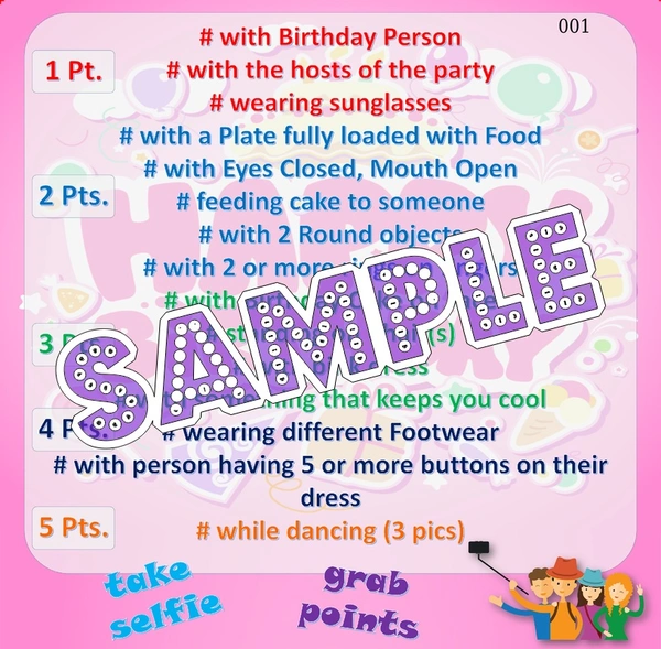 perty Birthday theme Activities (list3637_1) - 12