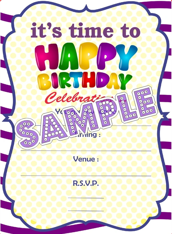 perty Birthday theme Cards (list3415_1) - 48
