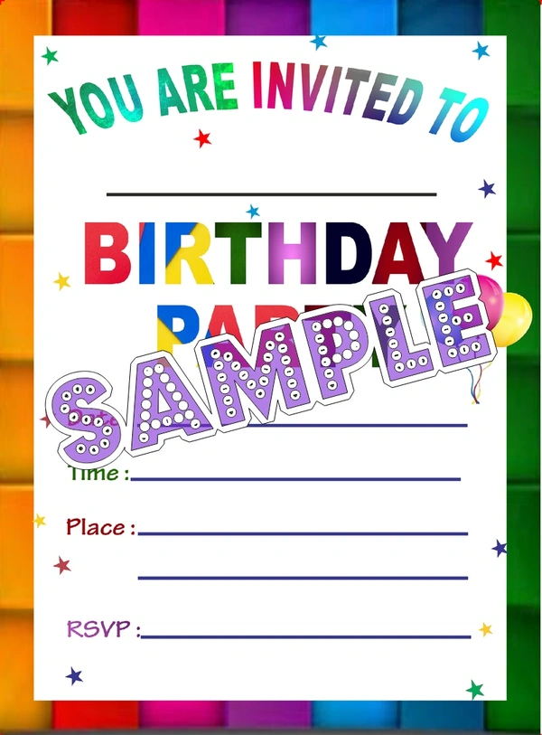 perty Birthday theme Cards (list3423_1) - 24
