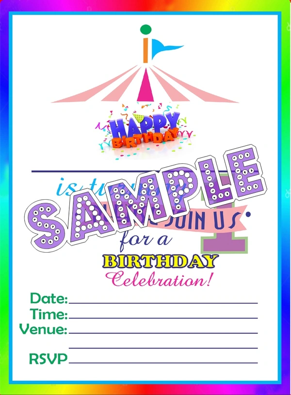 perty Birthday theme Cards (list3475_1) - 24