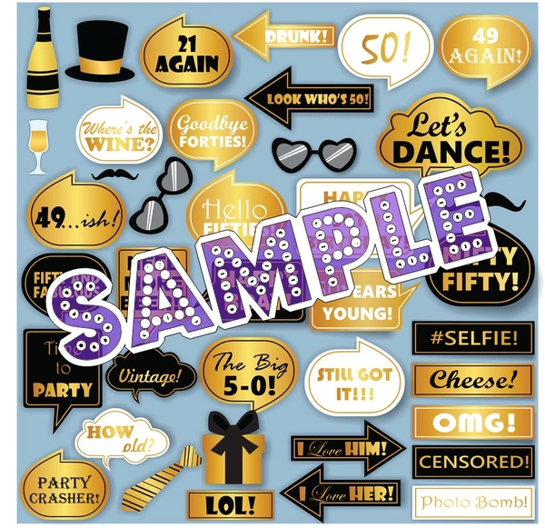perty Birthday theme Props (list1843) - 12.2 x 8.9