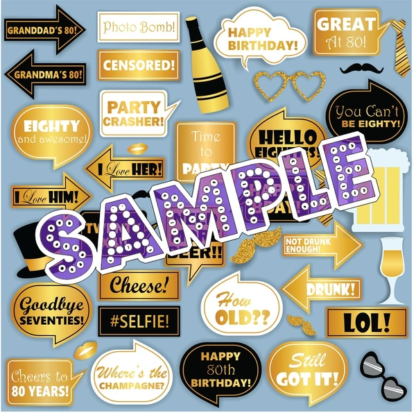 perty Birthday theme Props (list1855) - 12.2 x 8.9