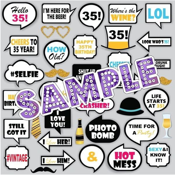 perty Birthday theme Props (list1856) - 6 x 4.4