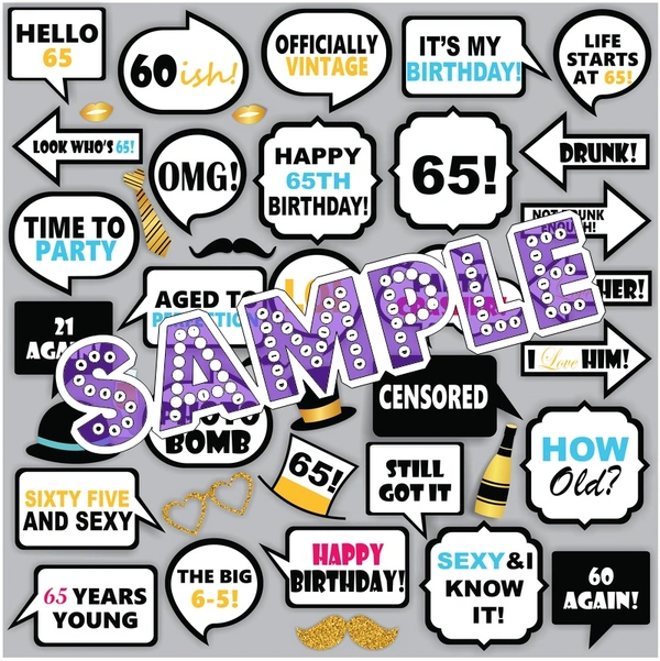 perty Birthday theme Props (list1859) - 12.2 x 8.9
