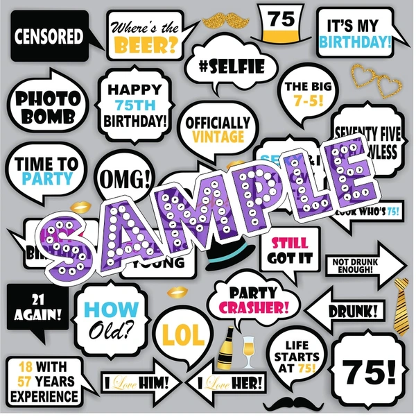 perty Birthday theme Props (list1860) - 6 x 4.4