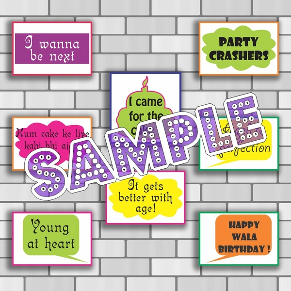 perty Birthday theme Props (list1893) - 8.9 x 5.9
