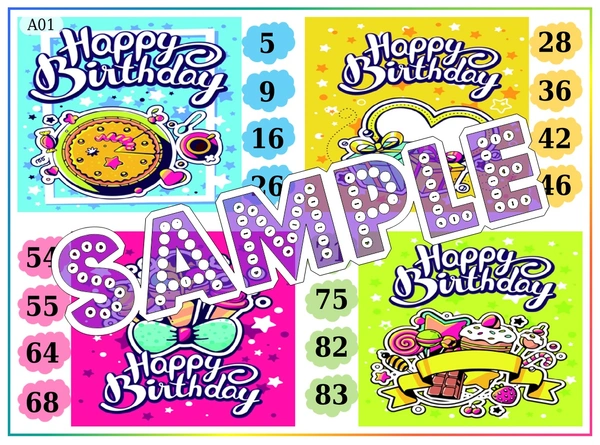 perty Birthday theme Tambola Housie (list2211_1) - 16