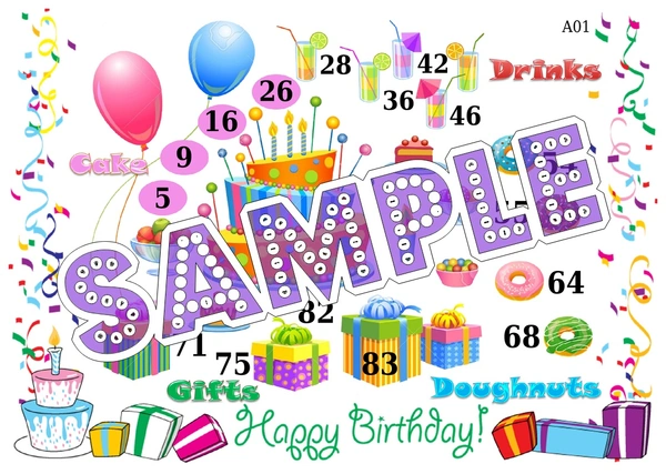 perty Birthday theme Tambola Housie (list268_3) - 48