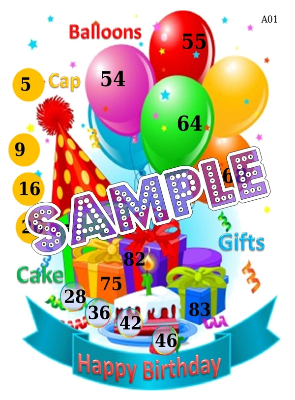 perty Birthday theme Tambola Housie (list270_3) - 24