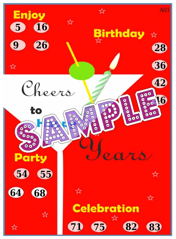 perty Birthday theme Tambola Housie (list2950_1) - 48