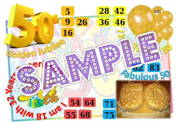 perty Birthday theme Tambola Housie (list429_2) - 24