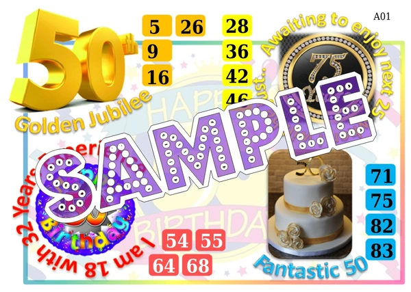 perty Birthday theme Tambola Housie (list430_2) - 24