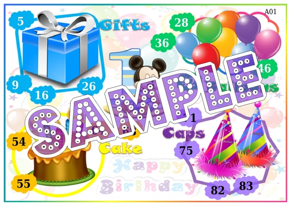 perty Birthday theme Tambola Housie (list471_2) - 24