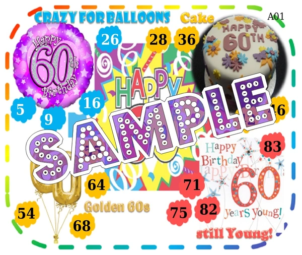 perty Birthday theme Tambola Housie (list571_1) - 36
