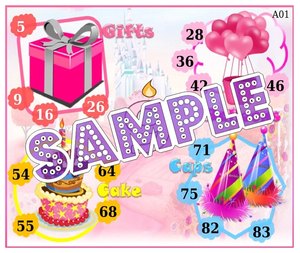 perty Birthday theme Tambola Housie (list618_1) - 36
