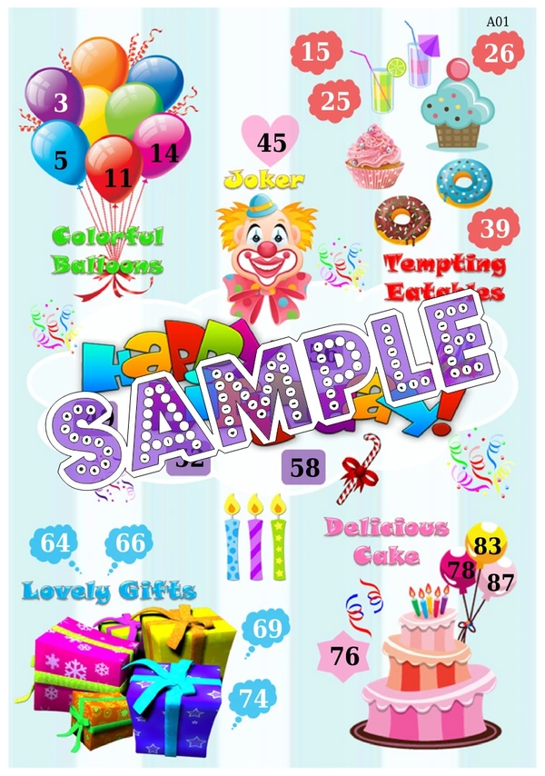 perty Birthday theme Tambola Housie (list764_1) - 12