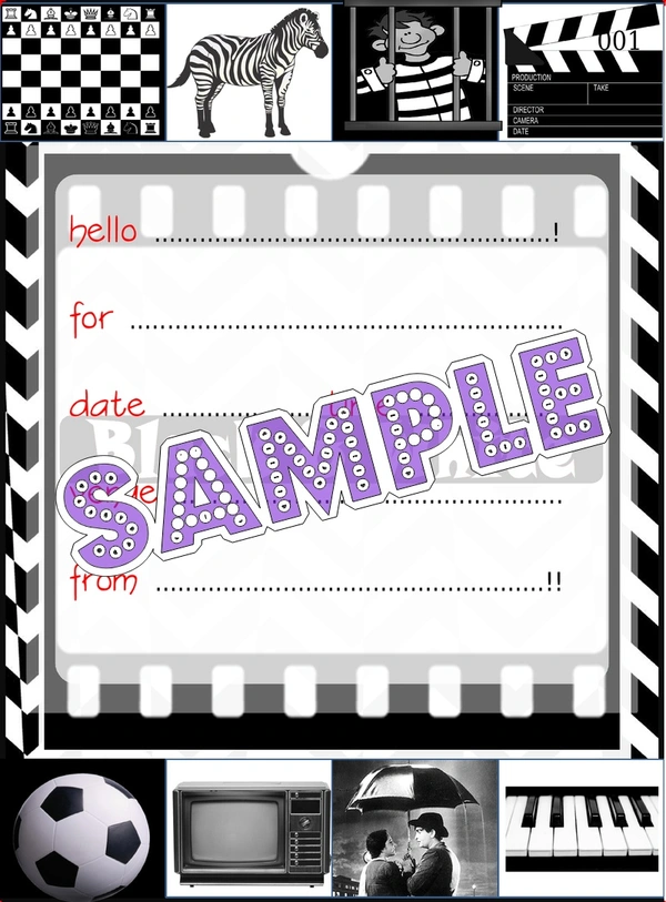 perty Black White theme Cards (list3731_1) - 16