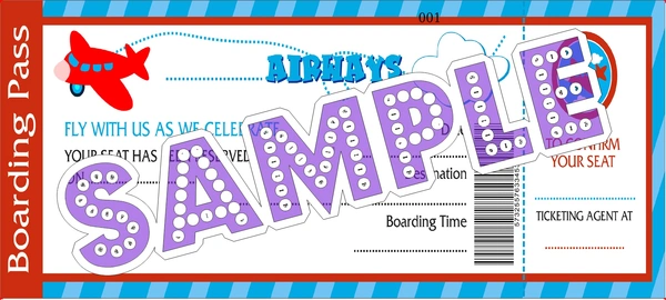 perty Boarding Pass theme Cards (list3674_1) - 12