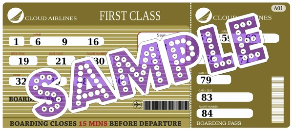 perty Boarding Pass theme Tambola Housie (list1248_1) - 48