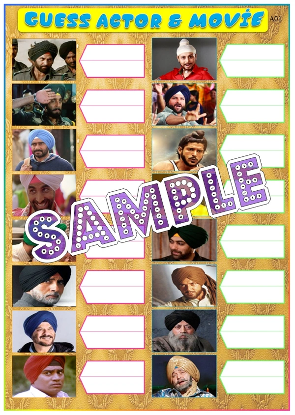 perty Bollywood theme Paper Games (list1607_1) - 8