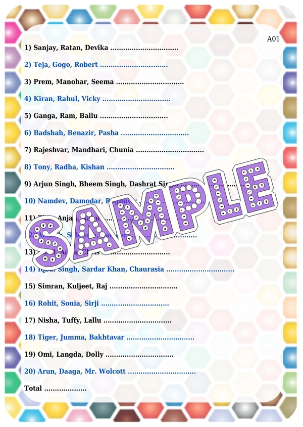 perty Bollywood theme Paper Games (list1629_1) - 12