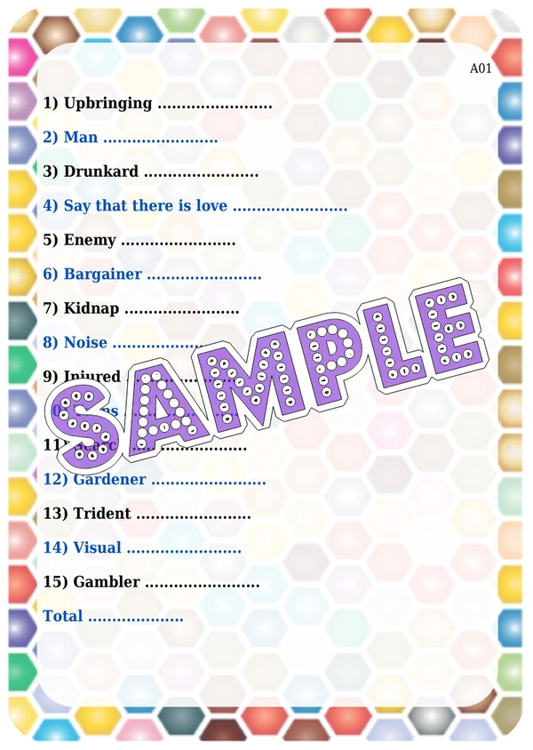 perty Bollywood theme Paper Games (list1699_1) - 24