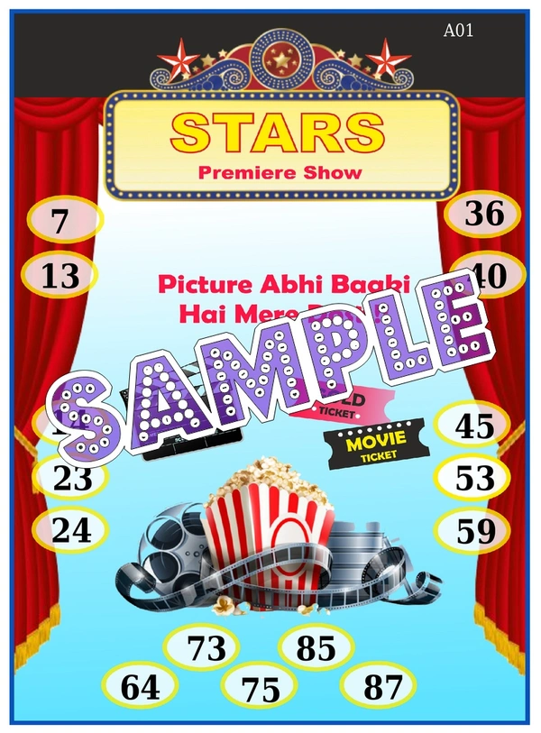 perty Bollywood theme Tambola Housie (list1377_1) - 16