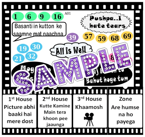 perty Bollywood theme Tambola Housie (list2531_1) - 36