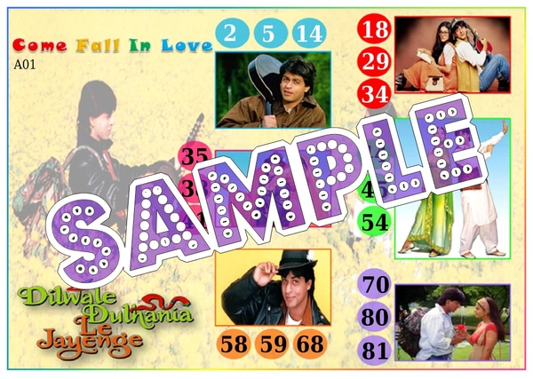 perty Bollywood theme Tambola Housie (list2589_1) - 16