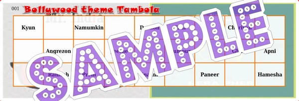 perty Bollywood theme Tambola Housie (list2859_2) - 16