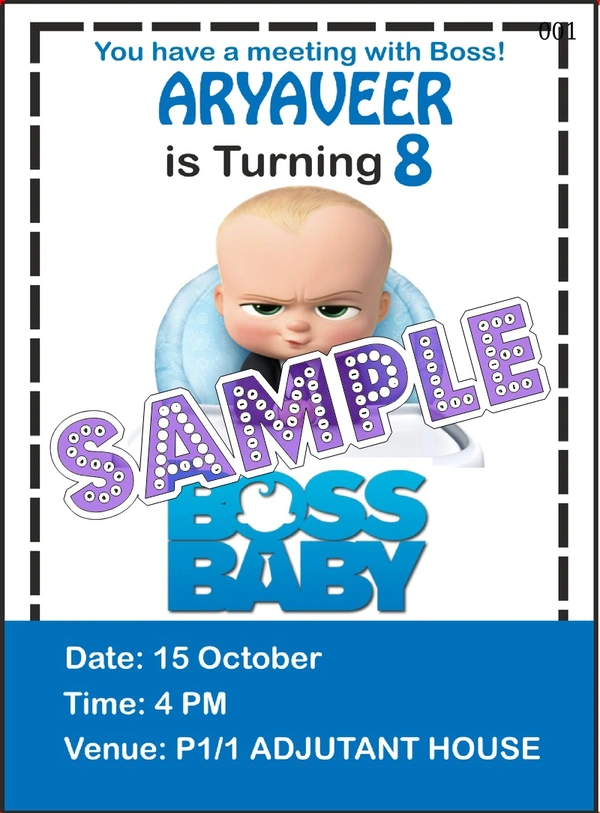 perty Boss Baby theme Cards (list3482_1) - 48