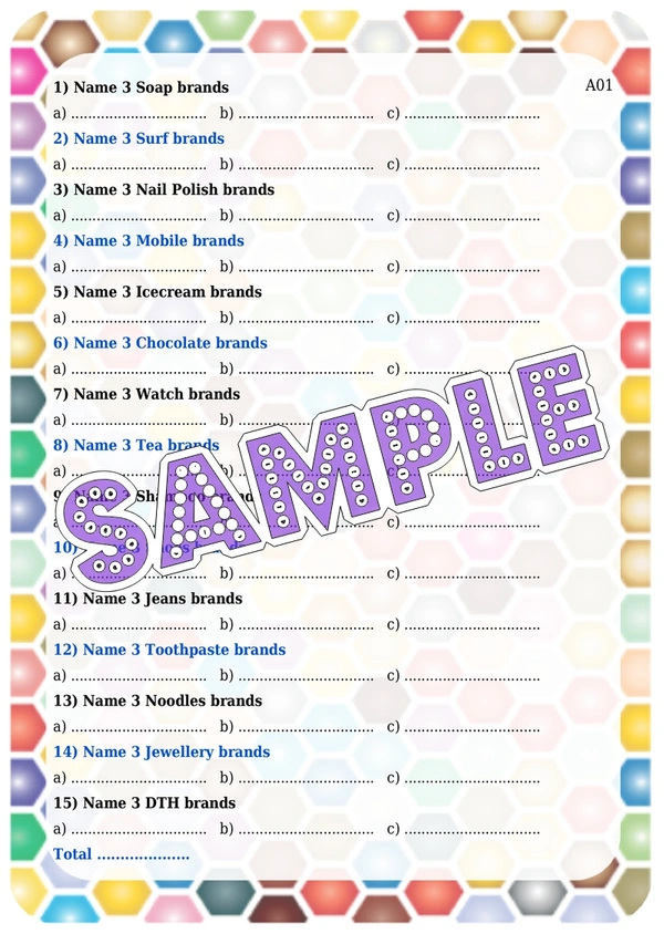 perty Brand theme Paper Games (list1724_1) - 24
