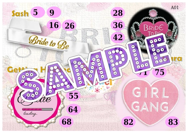 perty Bridal Shower theme Tambola Housie (list3132_1) - 24