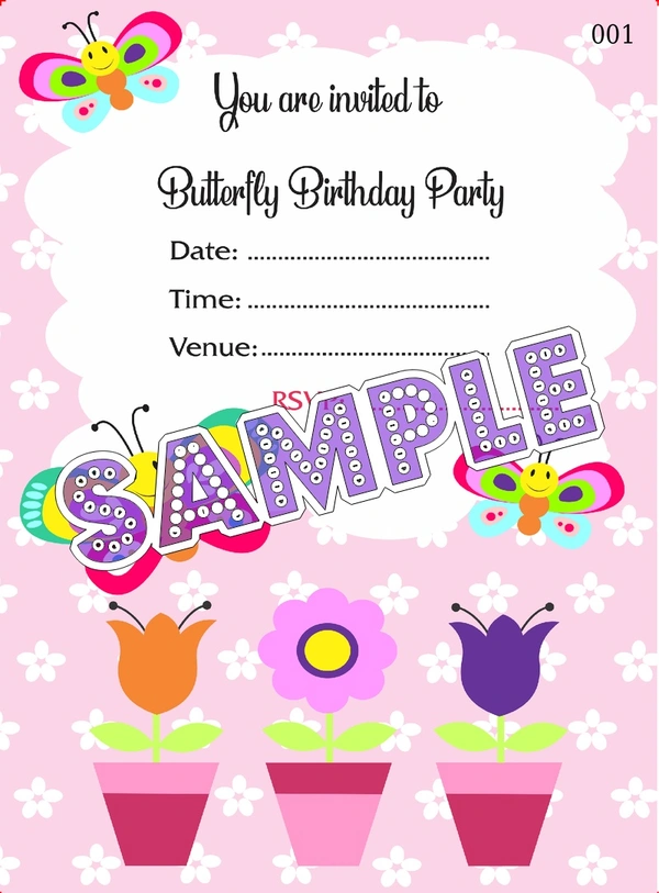 perty Butterfly theme Cards (list3670_1) - 16