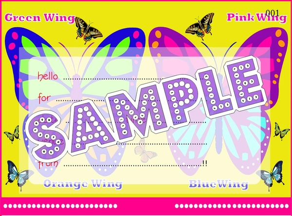 perty Butterfly theme Cards (list3734_1) - 48