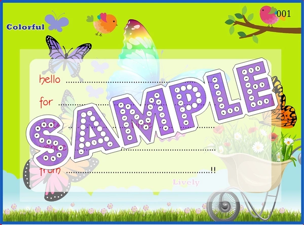 perty Butterfly theme Cards (list3735_1) - 16