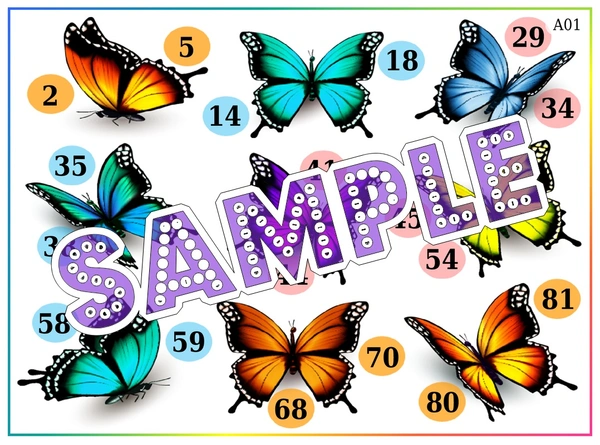 perty Butterfly theme Tambola Housie (list2217_1) - 16