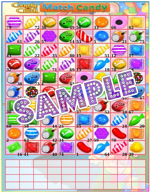 perty Candy Crush theme Paper Games (list1761_1) - 6