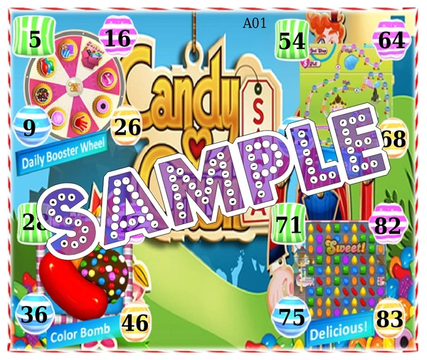 perty Candy Crush theme Tambola Housie (list186_4) - 24