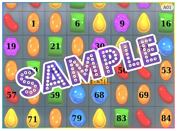 perty Candy Crush theme Tambola Housie (list2402_1) - 24