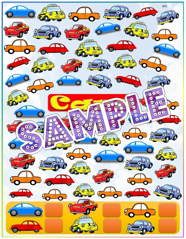 perty Car theme Paper Games (list1603_1) - 4