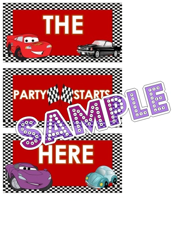 perty Car theme Props (list1823) - 12.2 x 8.9