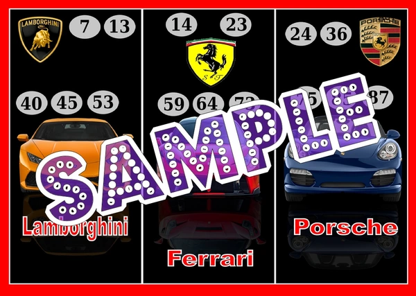 perty Car theme Tambola Housie (list1171_1) - 16
