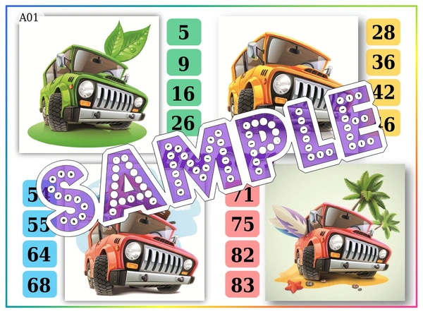 perty Car theme Tambola Housie (list2218_1) - 16