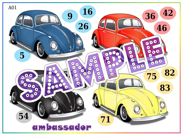 perty Car theme Tambola Housie (list2220_1) - 24