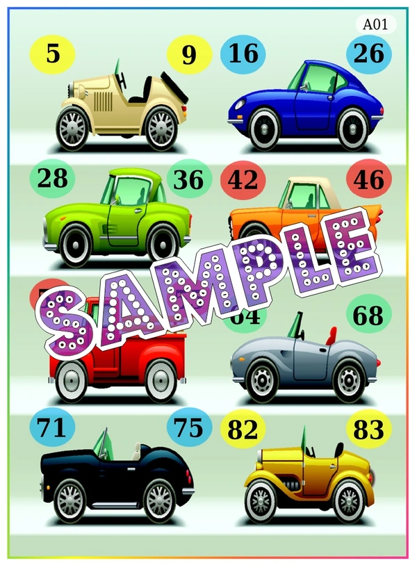 perty Car theme Tambola Housie (list2222_1) - 24