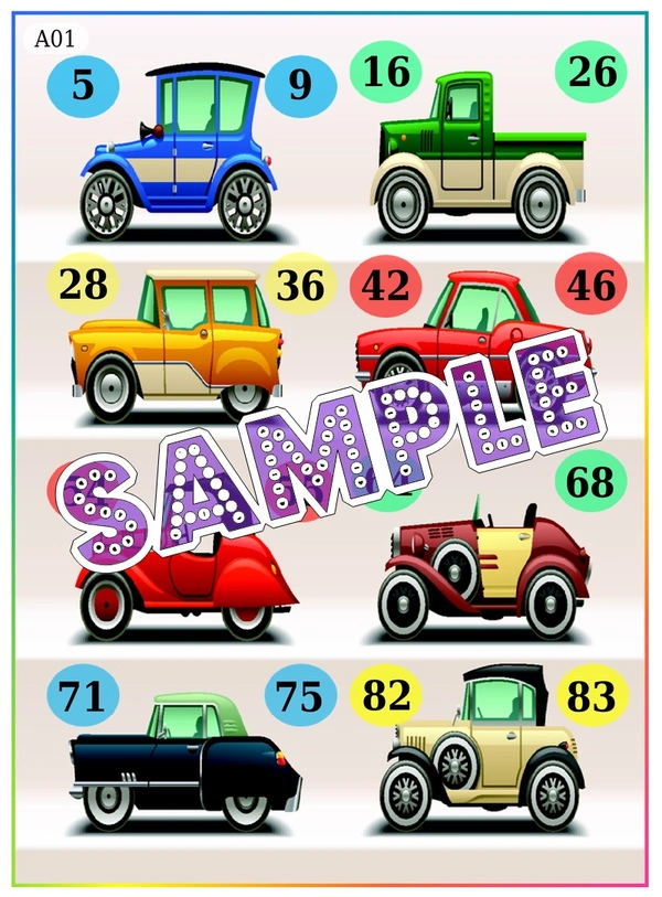 perty Car theme Tambola Housie (list2223_1) - 24