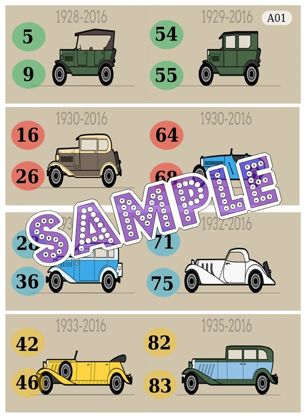 perty Car theme Tambola Housie (list2225_1) - 24