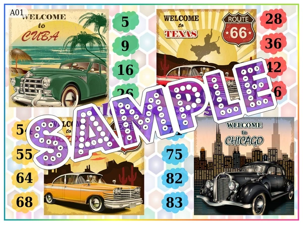 perty Car theme Tambola Housie (list2226_1) - 24