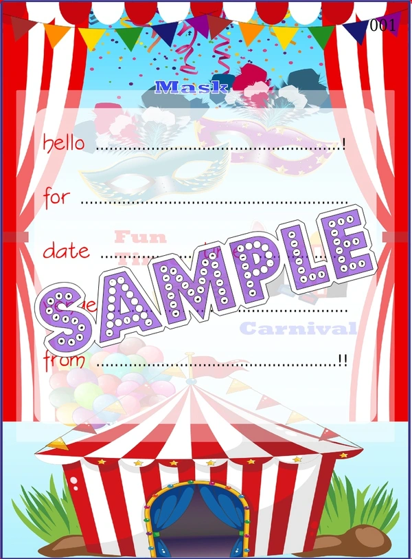 perty Carnival theme Cards (list3752_1) - 16